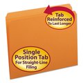 Smead Pressboard Folder, Straight Cut, Orange, PK100 12510